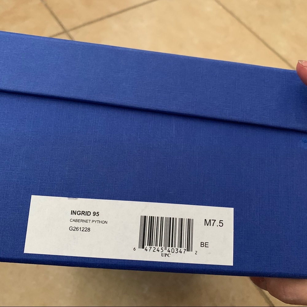 Stuart Weitzman Ingred Maroon Python Heels 7.5 - image 8